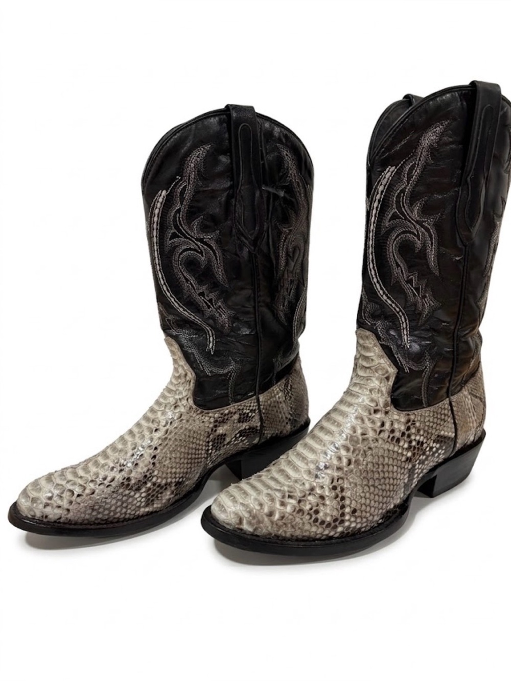JB Dillon Cowboy Boots Python Black Men’s 8.5 D